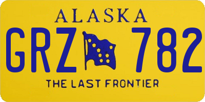 AK license plate GRZ782