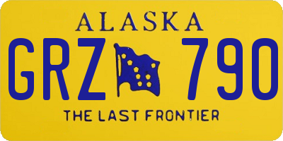 AK license plate GRZ790