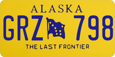 AK license plate GRZ798