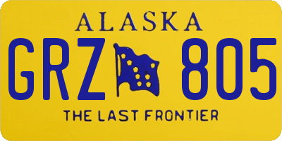 AK license plate GRZ805