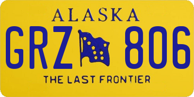 AK license plate GRZ806