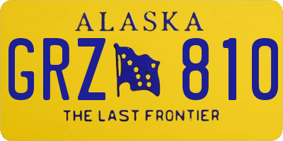 AK license plate GRZ810