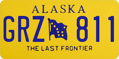 AK license plate GRZ811
