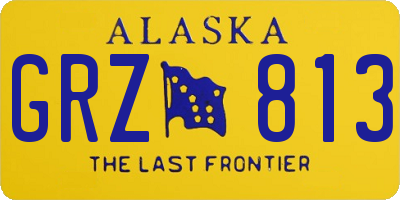 AK license plate GRZ813