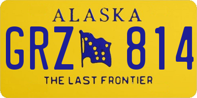 AK license plate GRZ814