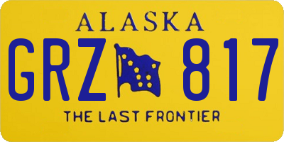 AK license plate GRZ817