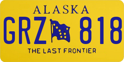 AK license plate GRZ818