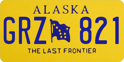 AK license plate GRZ821