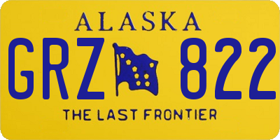 AK license plate GRZ822