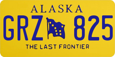 AK license plate GRZ825