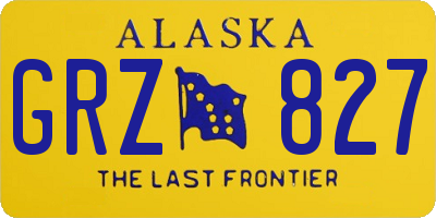 AK license plate GRZ827