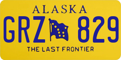 AK license plate GRZ829