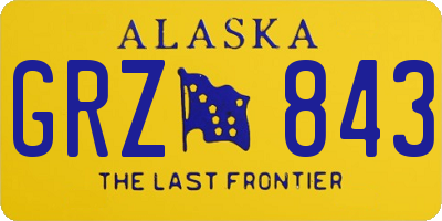 AK license plate GRZ843