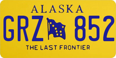 AK license plate GRZ852