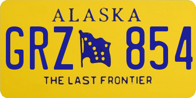 AK license plate GRZ854