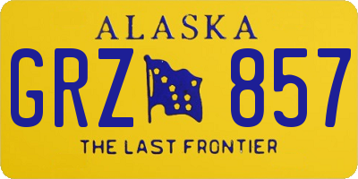 AK license plate GRZ857