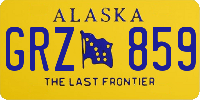 AK license plate GRZ859