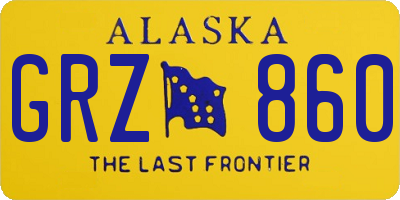 AK license plate GRZ860