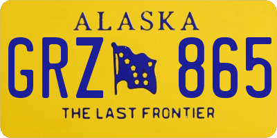 AK license plate GRZ865