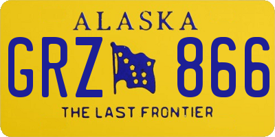 AK license plate GRZ866