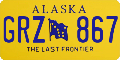 AK license plate GRZ867