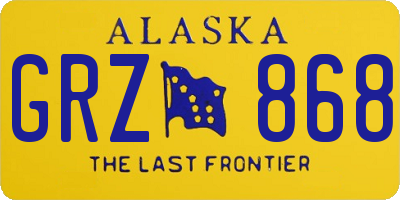 AK license plate GRZ868