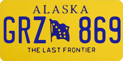 AK license plate GRZ869