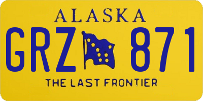 AK license plate GRZ871