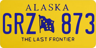 AK license plate GRZ873