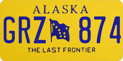 AK license plate GRZ874