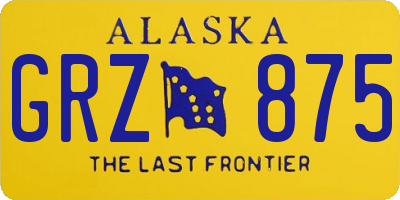 AK license plate GRZ875