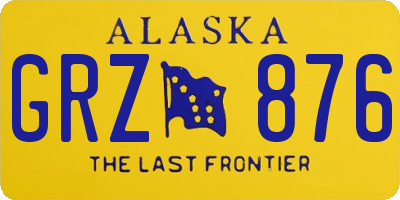 AK license plate GRZ876