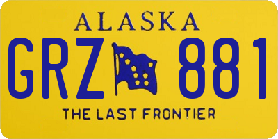 AK license plate GRZ881