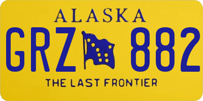 AK license plate GRZ882