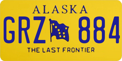 AK license plate GRZ884