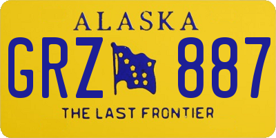 AK license plate GRZ887