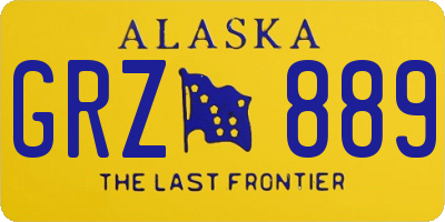 AK license plate GRZ889