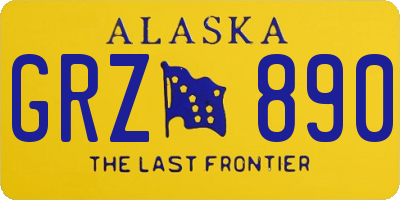 AK license plate GRZ890