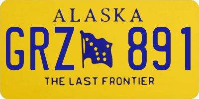 AK license plate GRZ891