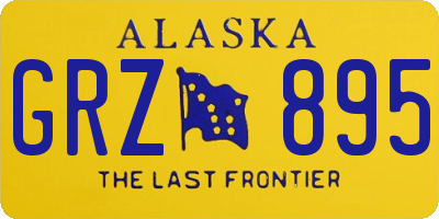 AK license plate GRZ895