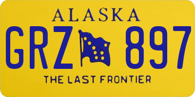 AK license plate GRZ897