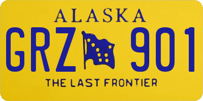 AK license plate GRZ901