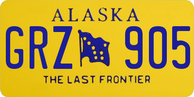 AK license plate GRZ905