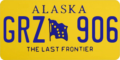 AK license plate GRZ906