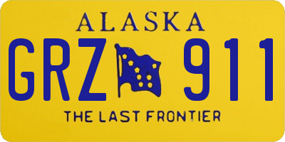 AK license plate GRZ911