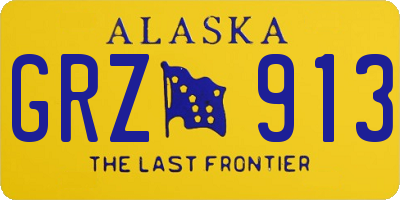 AK license plate GRZ913