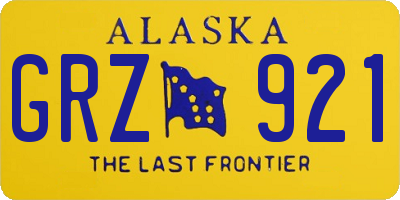 AK license plate GRZ921