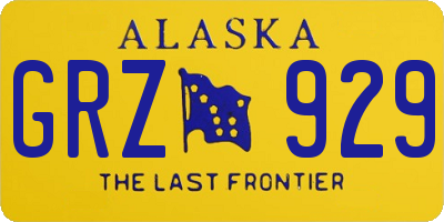 AK license plate GRZ929