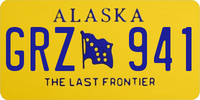 AK license plate GRZ941