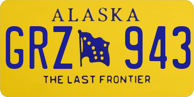 AK license plate GRZ943